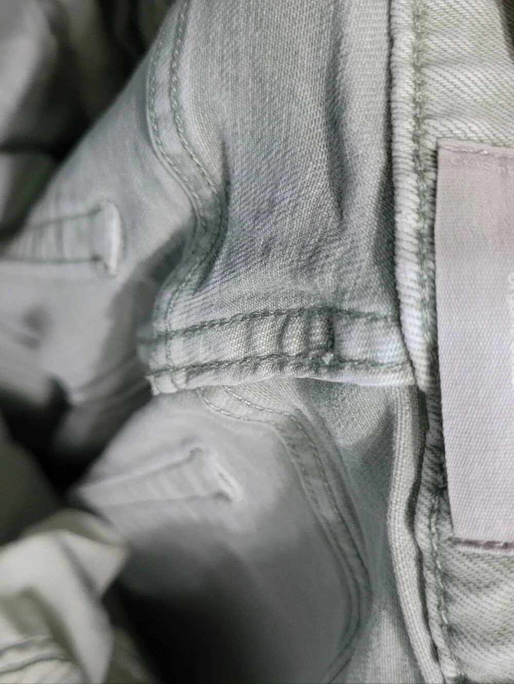 Everlane Organic Cotton Straightleg Seafoam Jeans 31 Tall Pastel Chic Streetwear